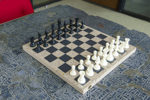 DIY concrete projects chessboard
